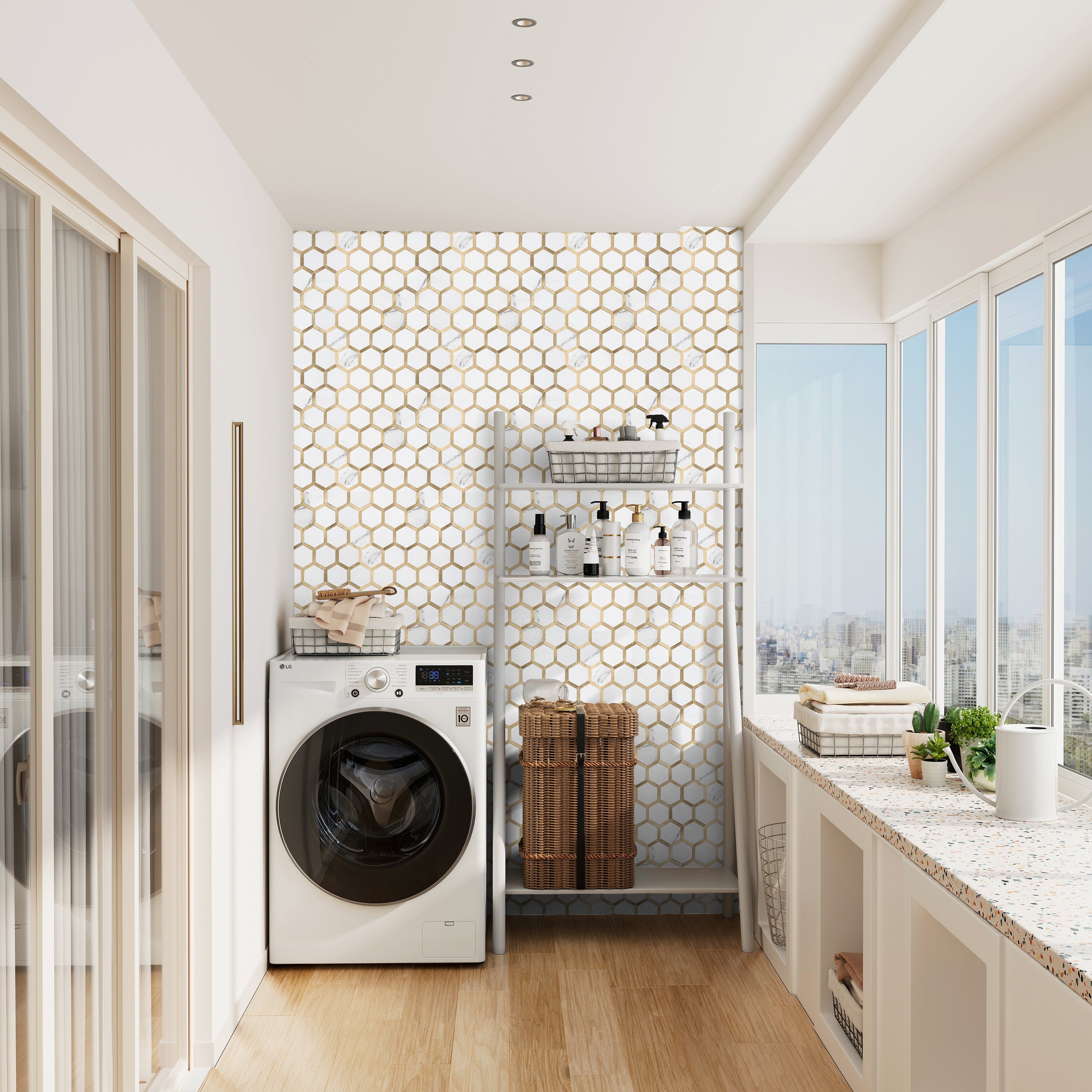 Glod Peel and Stick Tile – Yipscazo Tiles