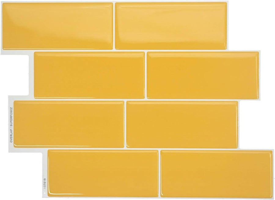 Yellow 3D Adhesive Peel and Stick Tile