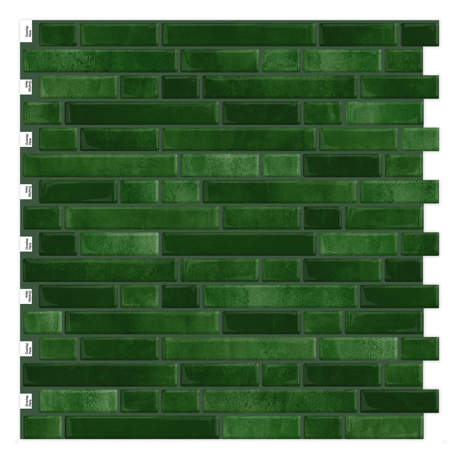 Jade Green Peel and Stick 3D Vinyl Backsplash