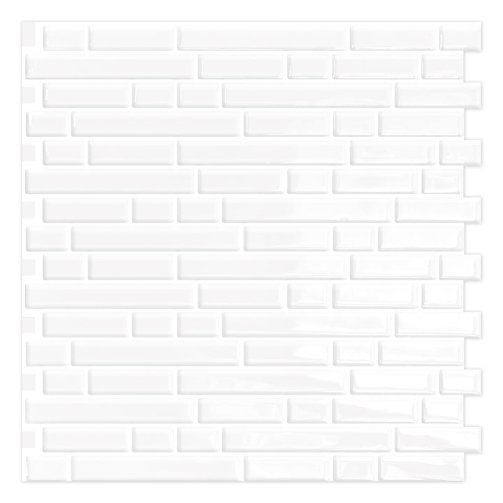 White Washed Peel and Stick 3D Vinyl Backsplash