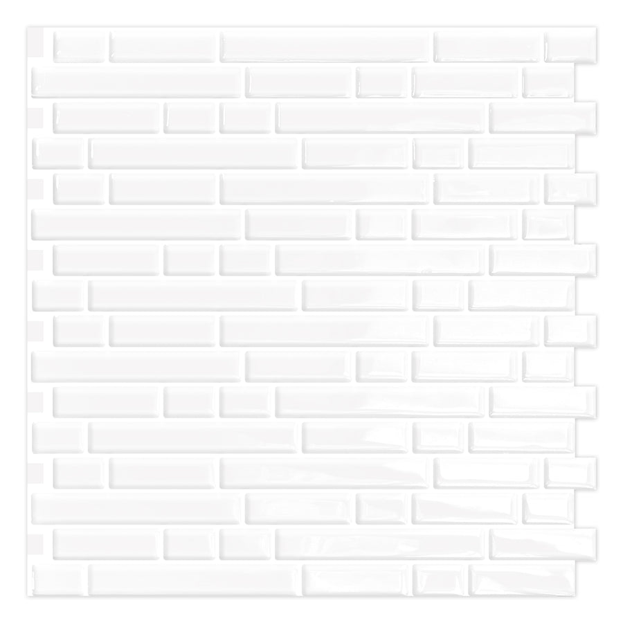 White Washed Peel and Stick 3D Vinyl Backsplash