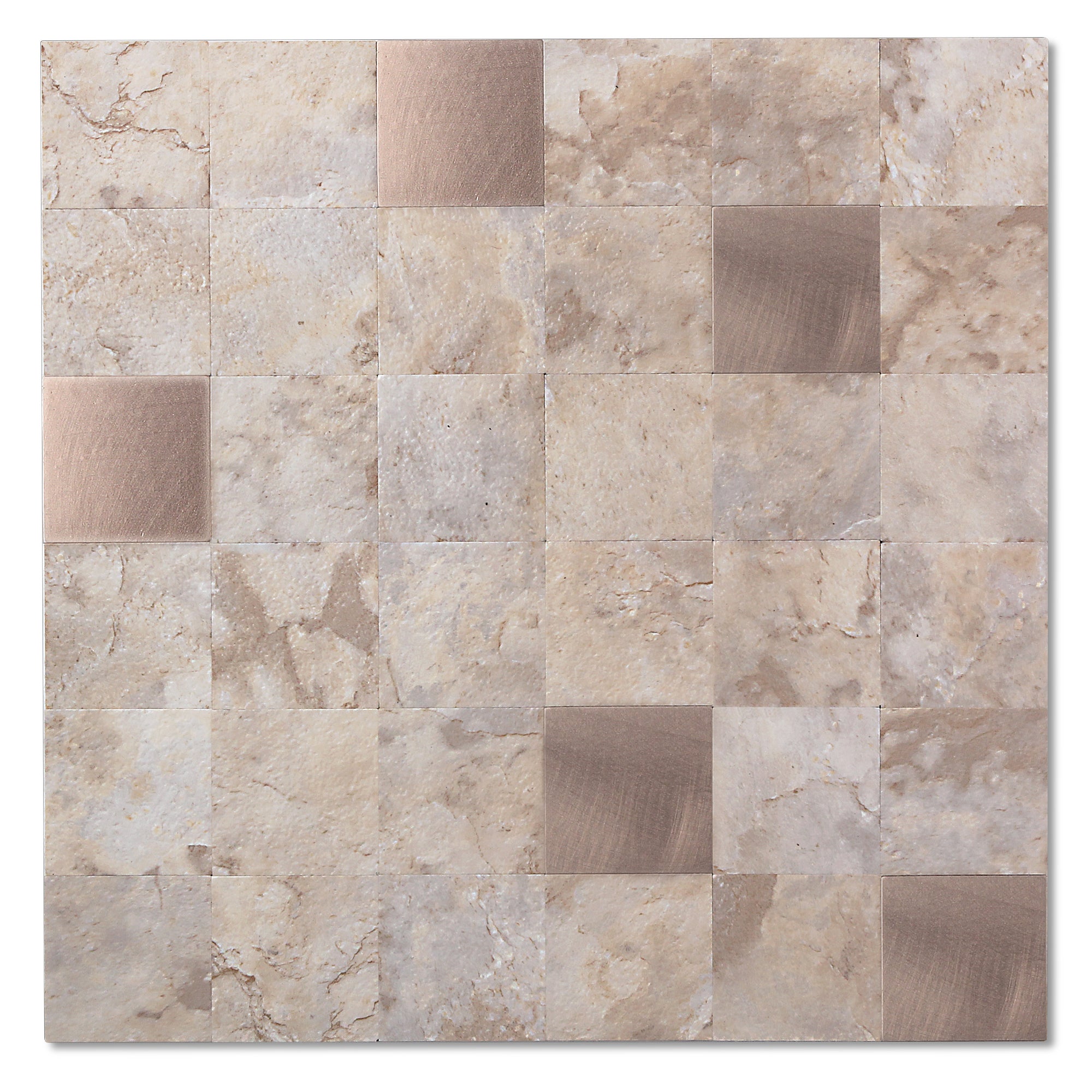 Curated visual reference: Picture Idea: Square Tile Backsplash Ecru Stone Self Adhesive Wall Tiles