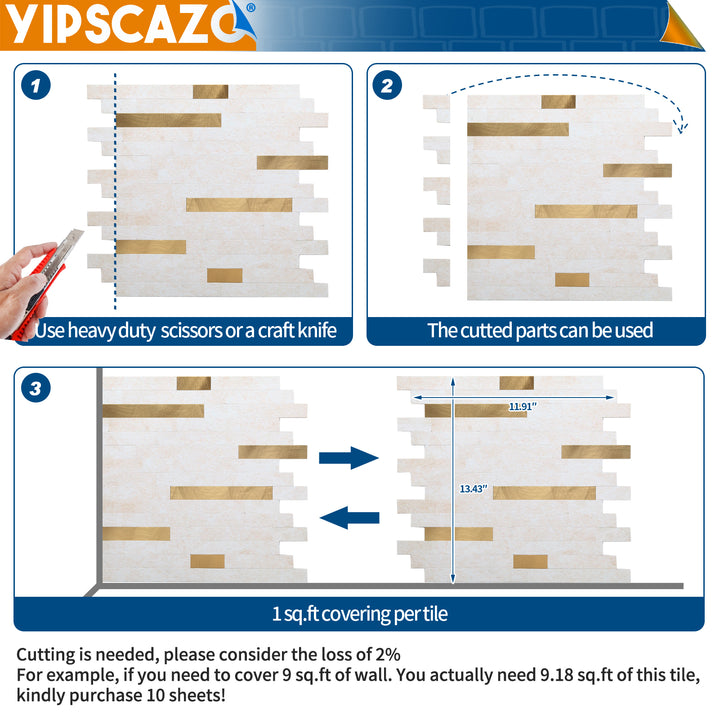 peel and stick wall tile install steps