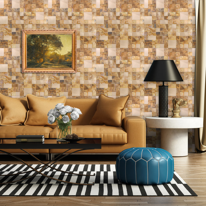copper peel and stick tile for living room