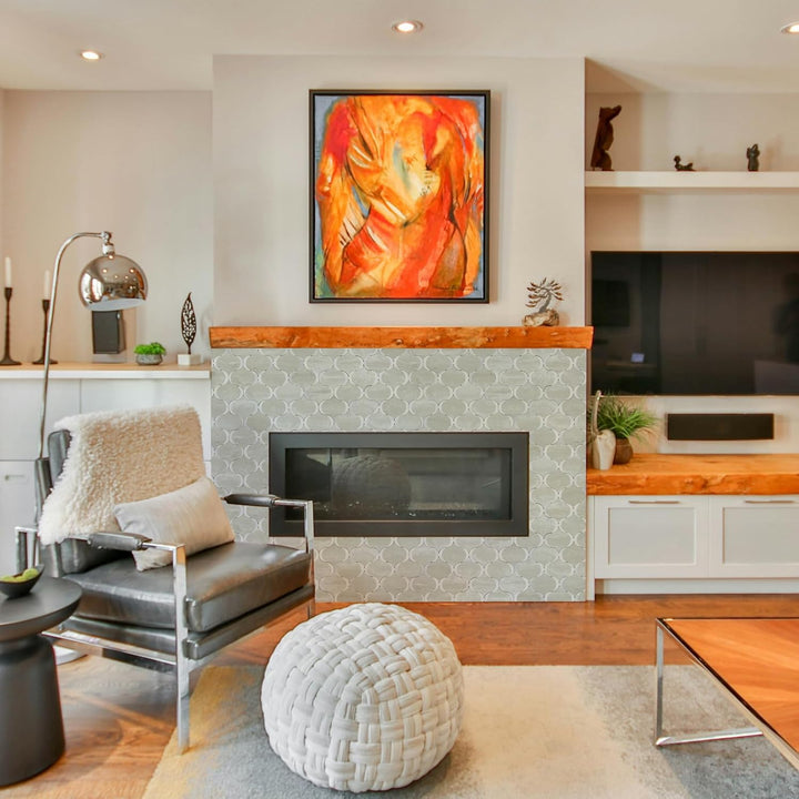 Sophisticated look in the fireplace