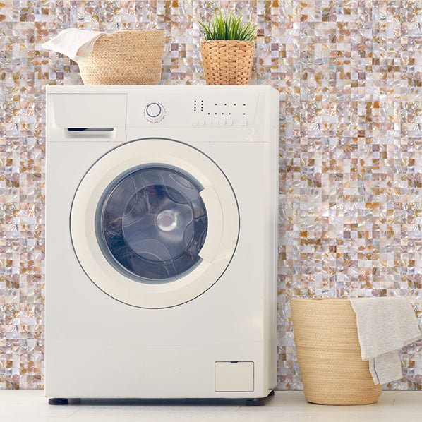 mother of pearl tile for laundry  room