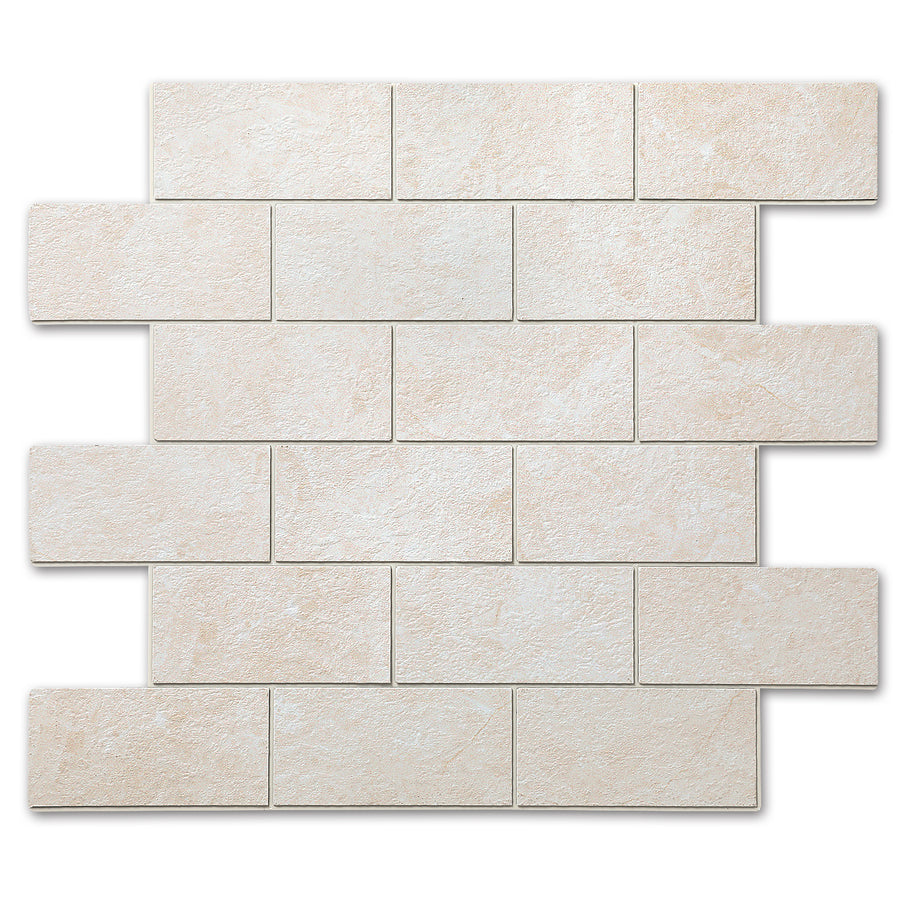 Creamy Stone Peel and Stick Subway Tile