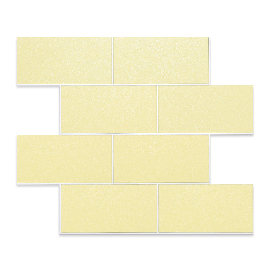 Shiny Yellow Peel and Stick Backsplash Tile