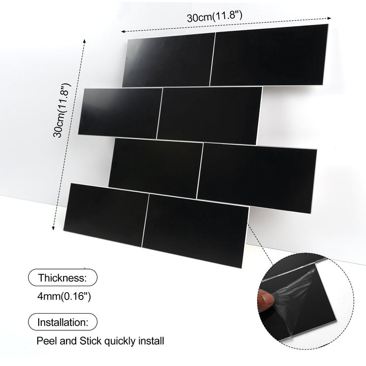 Size details of adhesive wall tiles