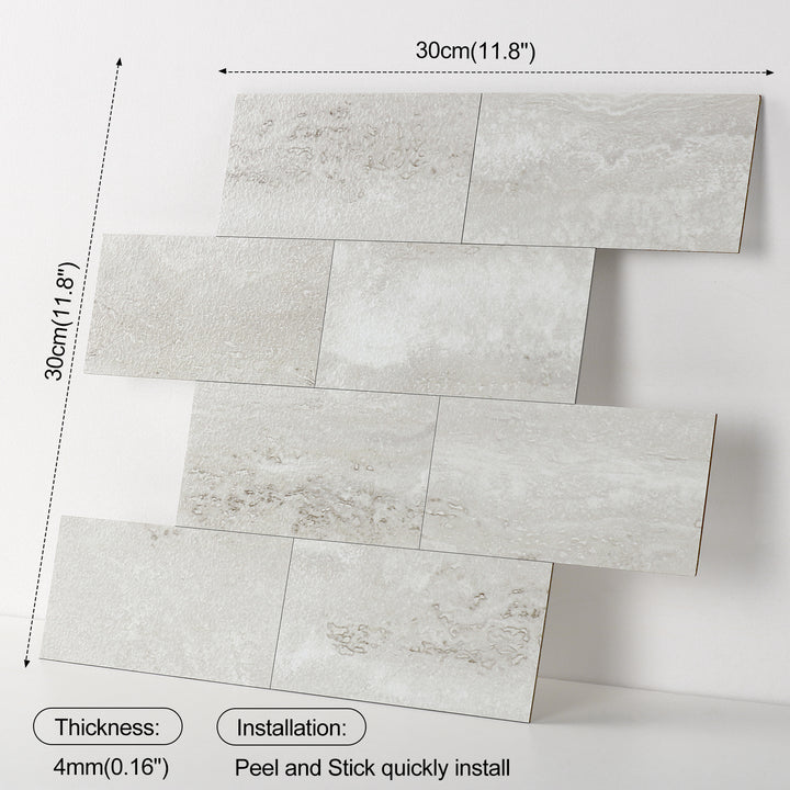 Light Gray Stone Backsplash Tile Size