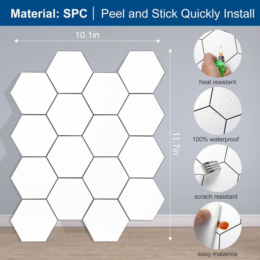 Self-adhesive tile size diagram
