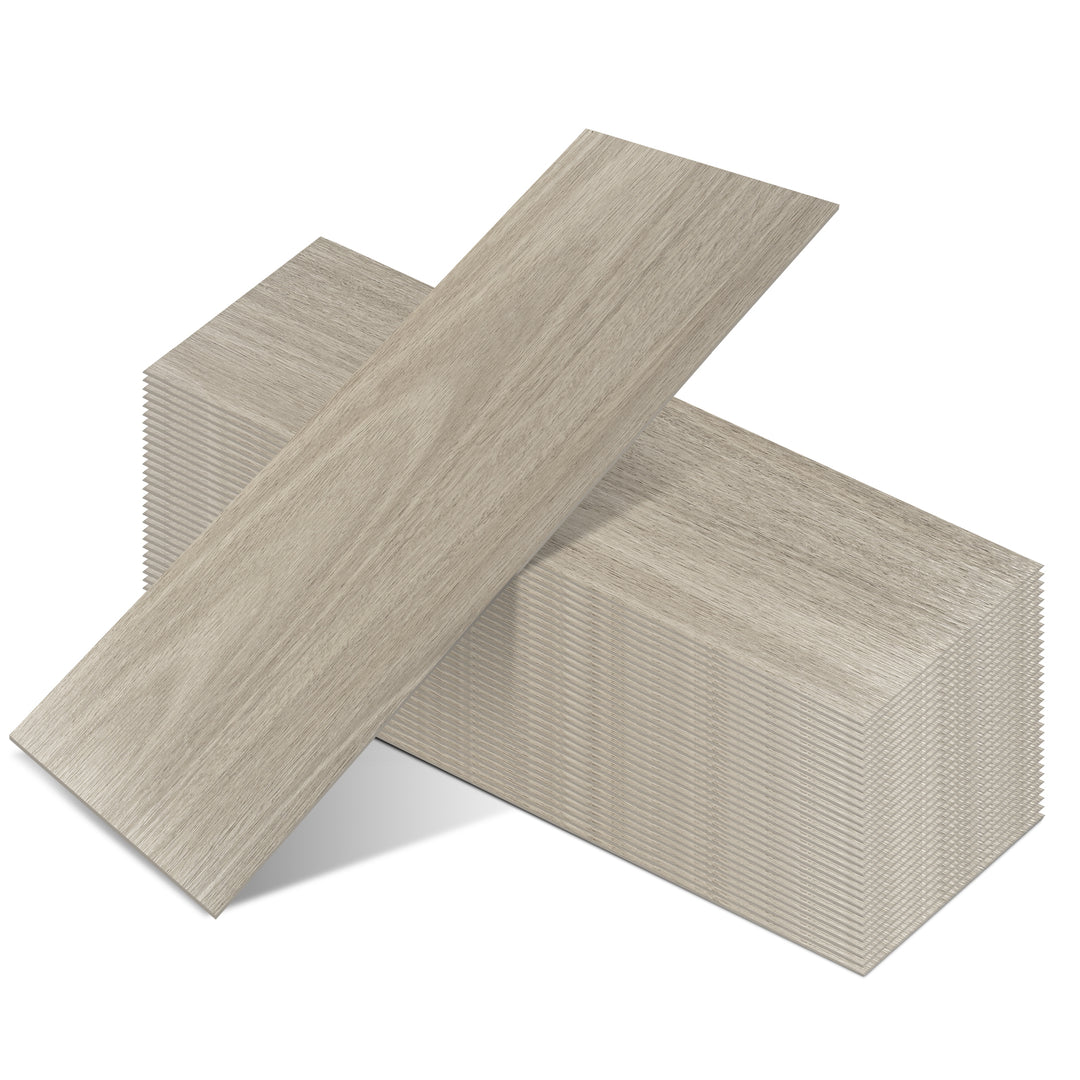 Peel-and-Stick Vinyl Wood Flooring in Cream Oak