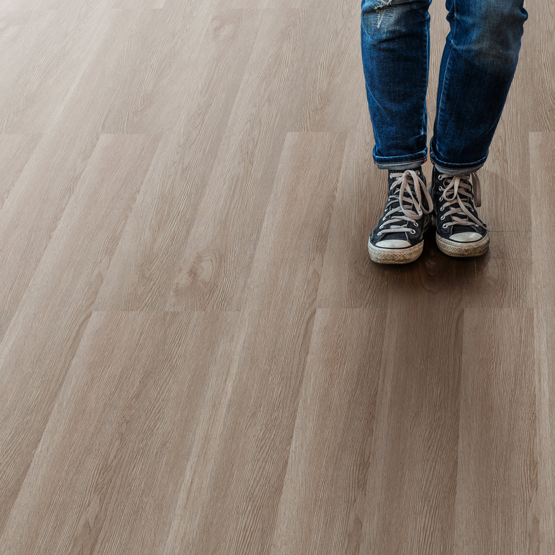 Refined beauty of peel-and-stick floor tiles