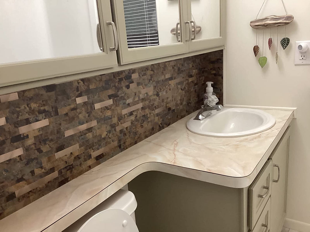 peel and stick wall tile for toilet