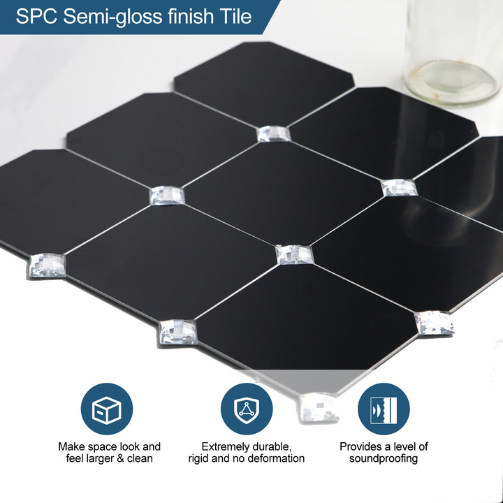 Clear image of self-adhesive tile patterns