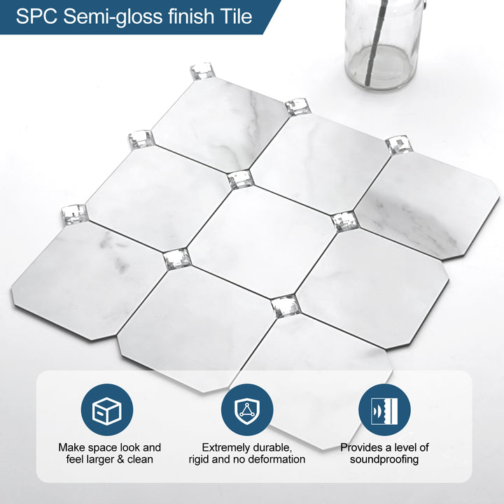 Detailed texture image of self-stick tiles