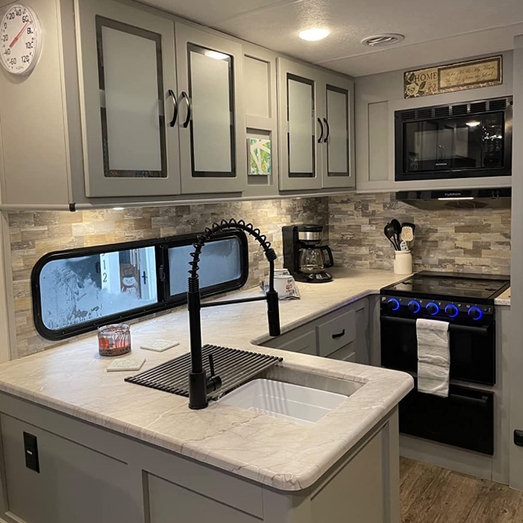 wood peel and stick backsplash for RVs