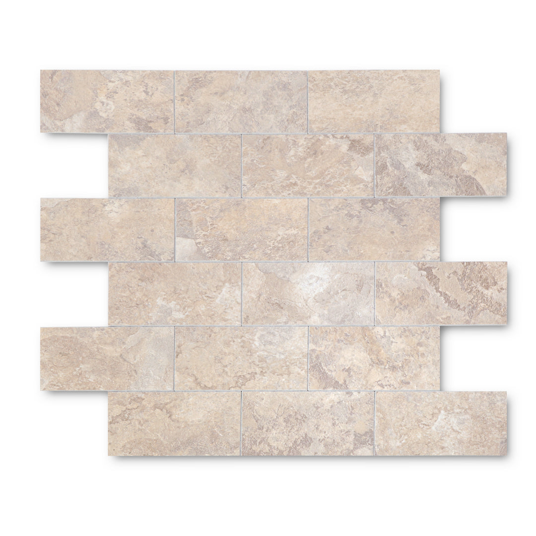Beige Stone Rocks Peel and Stick Tile Backsplash