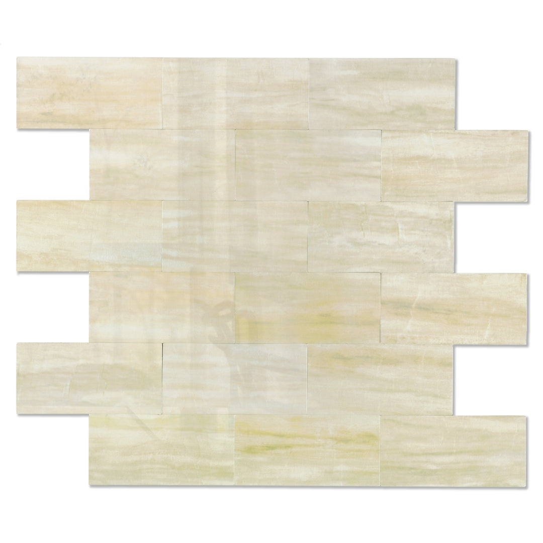 Light Orange Subway Backsplash Tiles