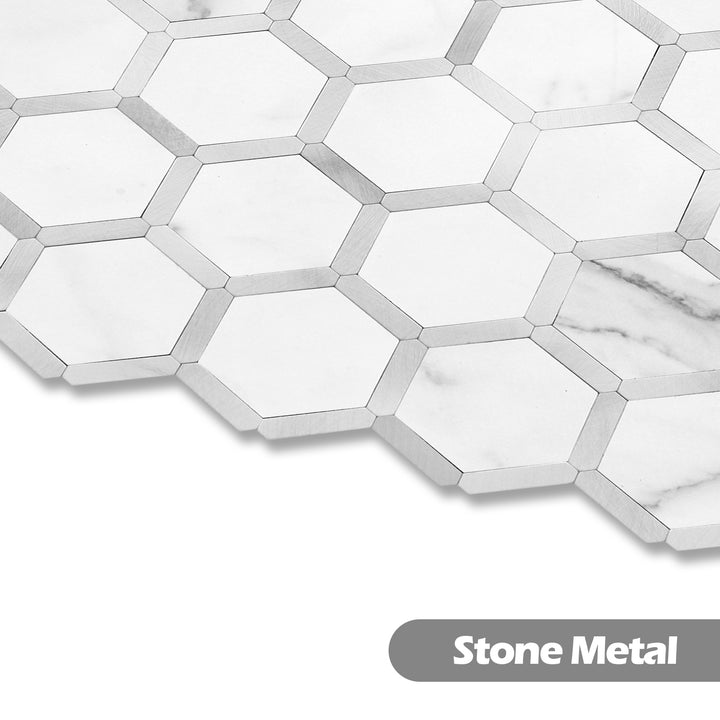 peel and stick hexagon tile