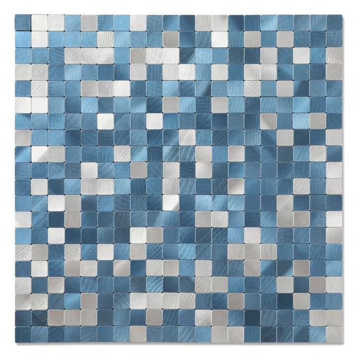 Blue Mosaic Stainless Steel Backsplash