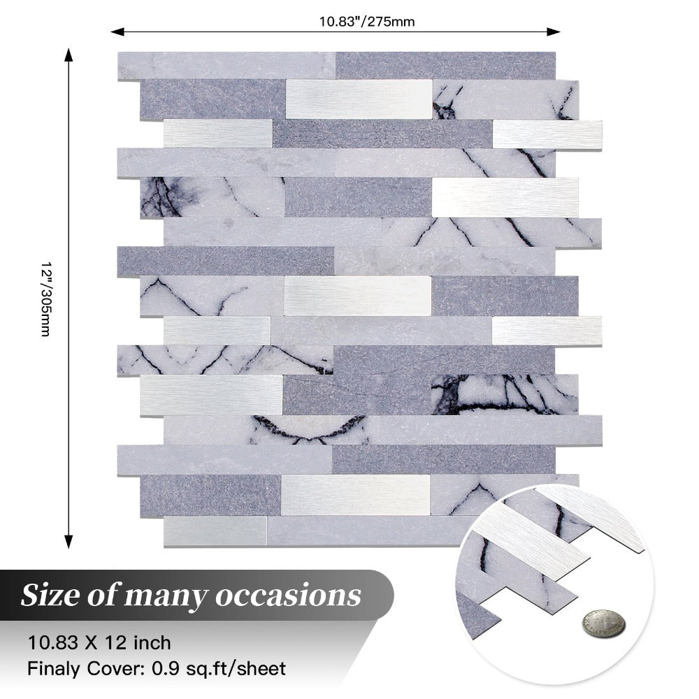 size of backsplash tile stickers