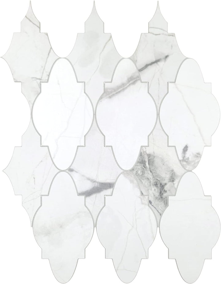 Peel and Stick Fish-Like Waterjet Backsplash