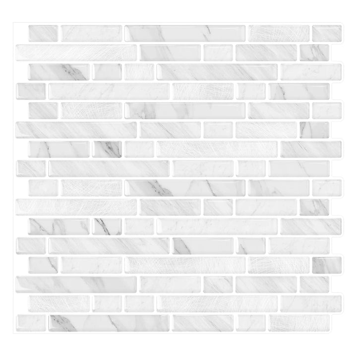 White 3D Embossed Vinyl backsplash