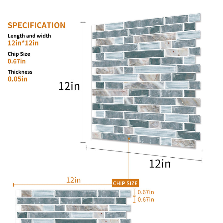 vinyl tile size