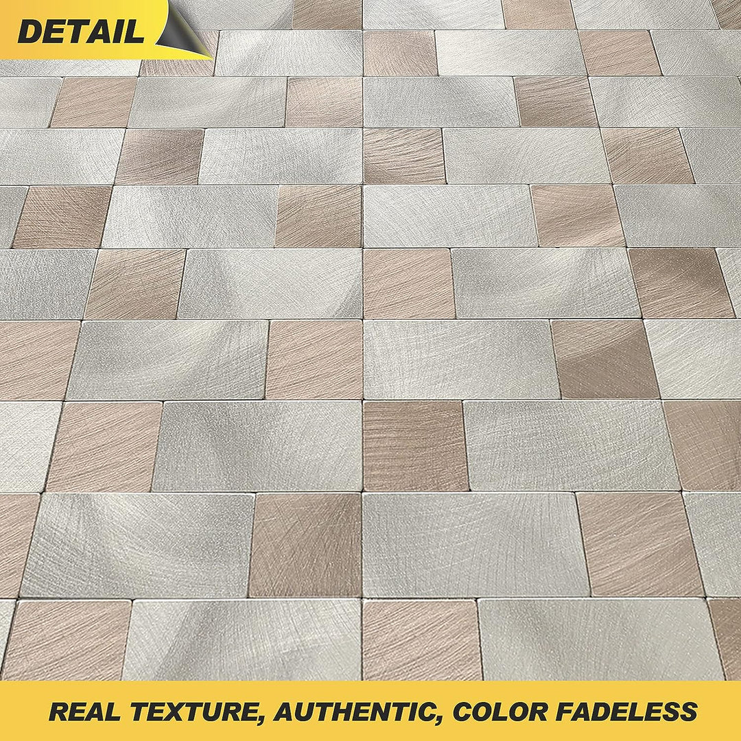 stainless steal stick on backsplash in Gold life style image