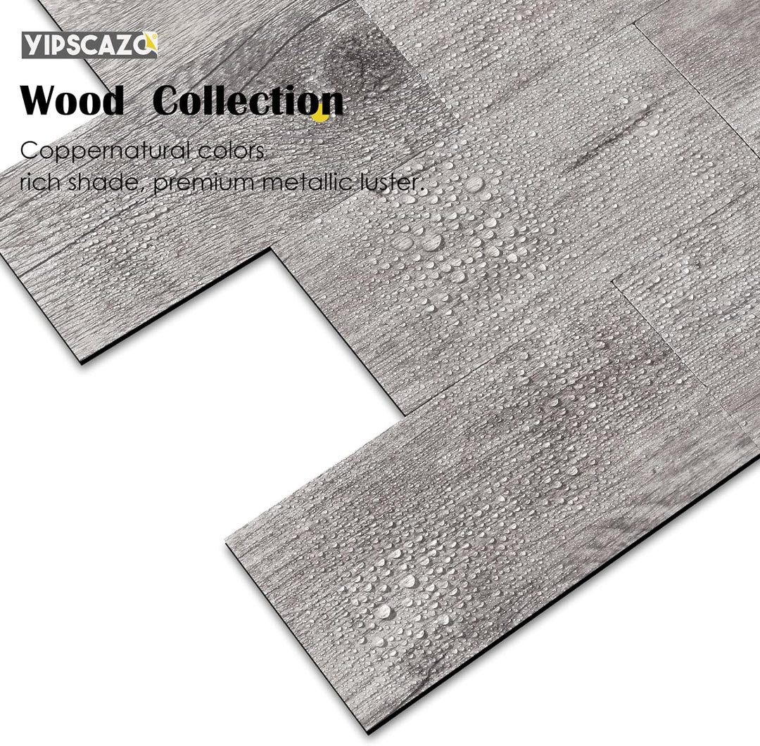 3" X 6"  PVC backsplash peel and stick in Gray Rustic detail image