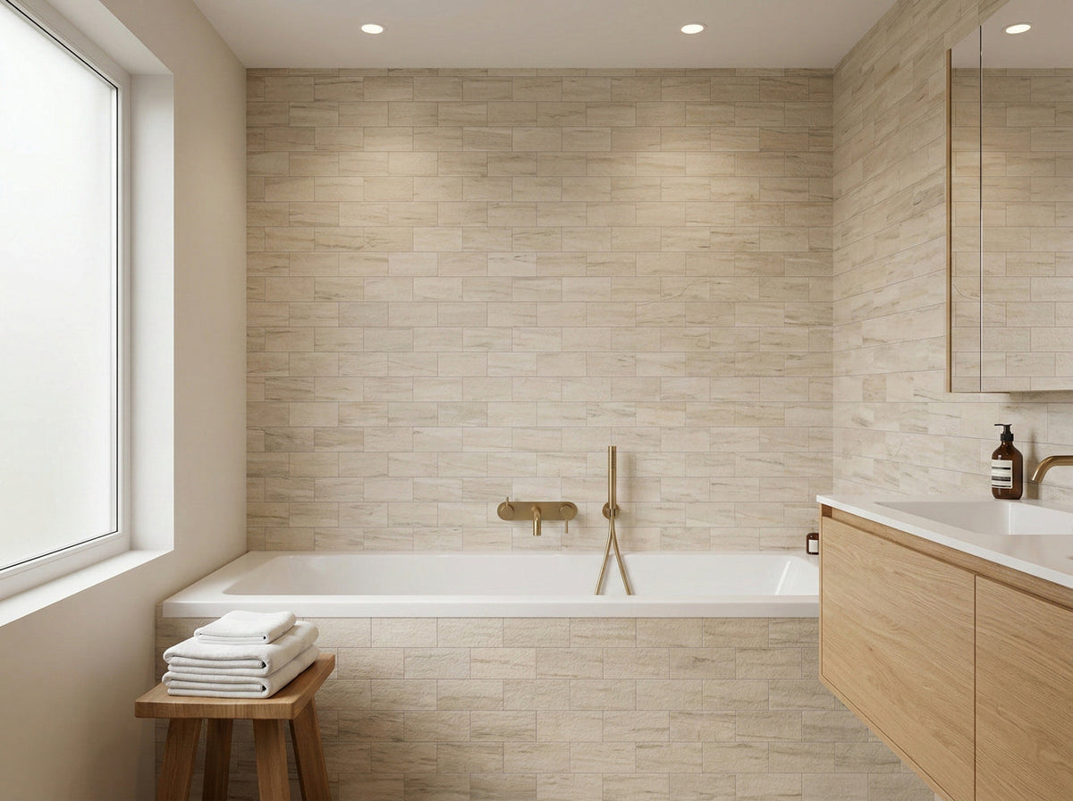 peel and stick subway tile for bathroom