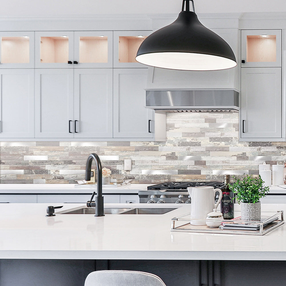 wood peel and stick backsplash for kitchen