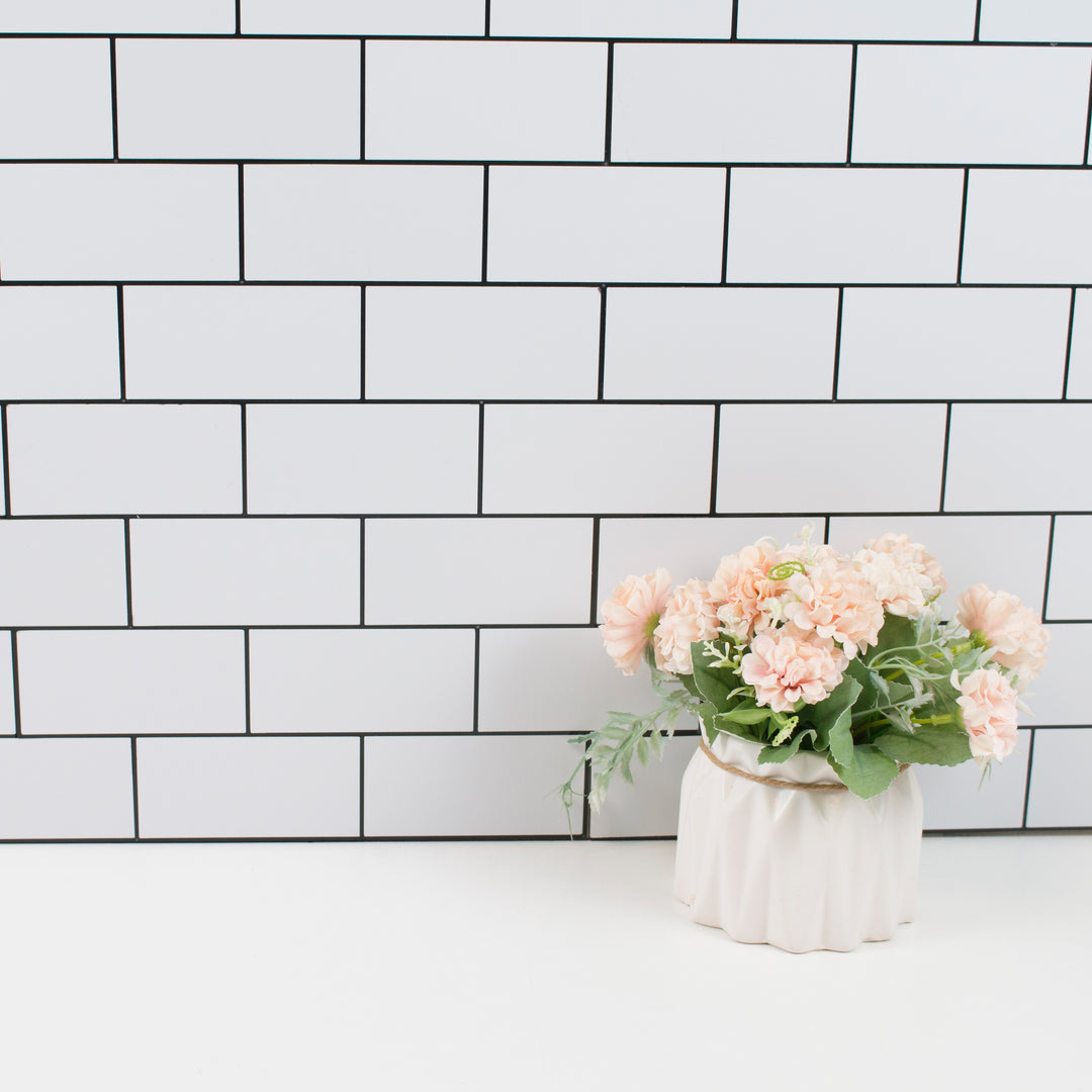 peel and stick subway tile with frame