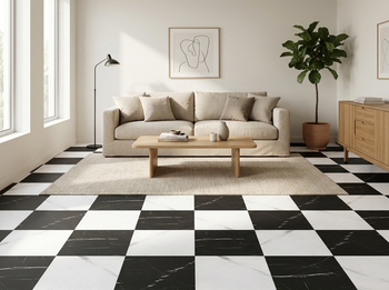 PVC floor tile stick on living room