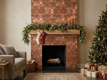 peel and stick copper tile for fireplace
