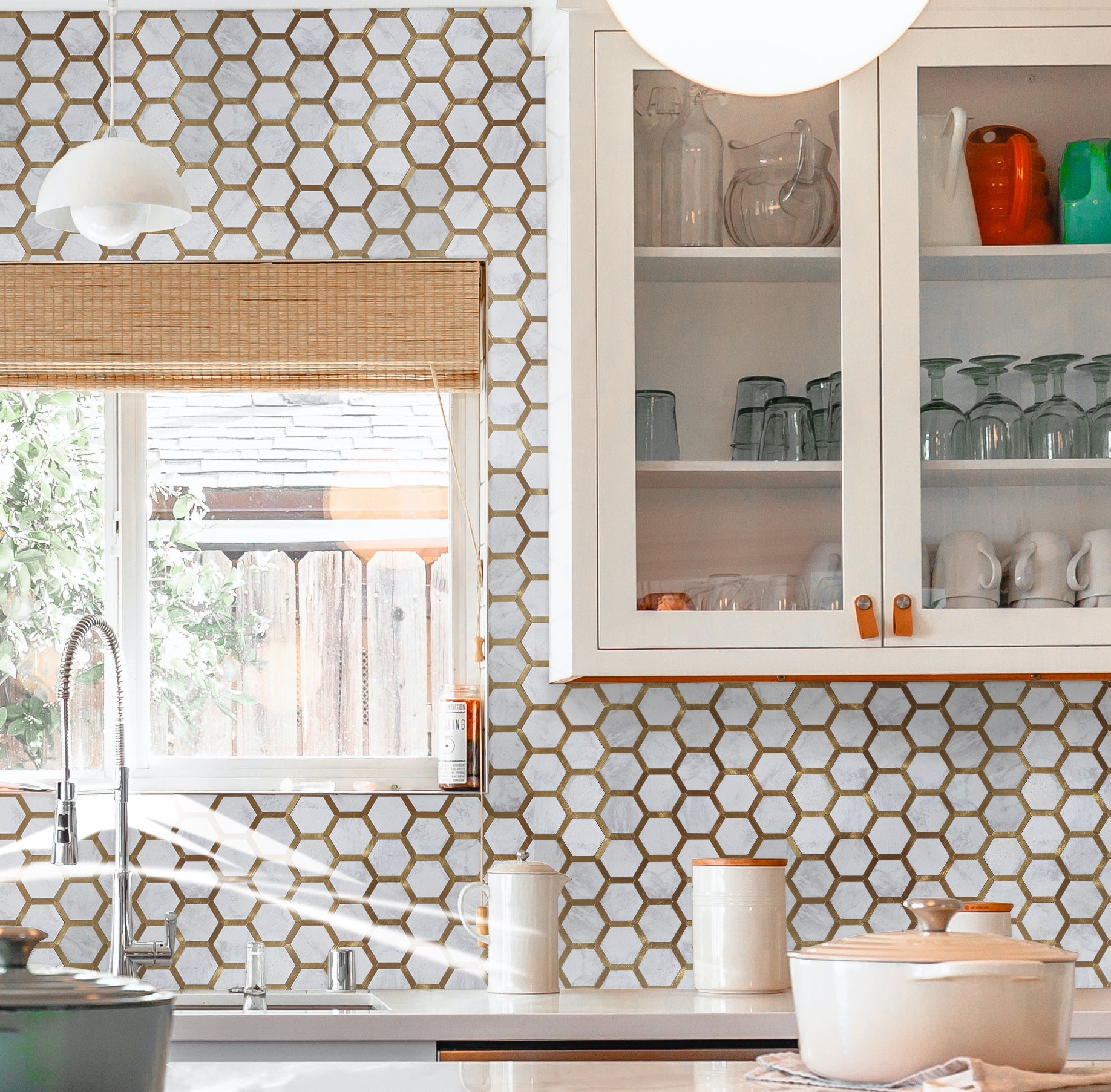 Hexagon Tile Backsplash
