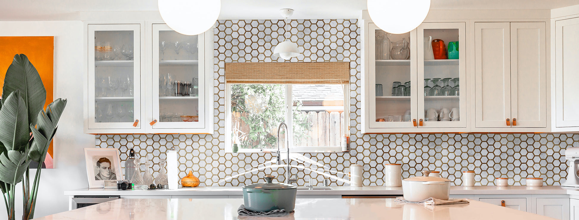 peel and stick hexagon tile for kitchen