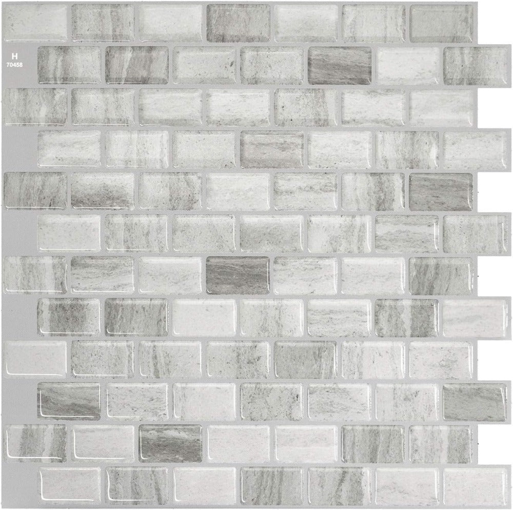 Grey Stone 3D Stick on Tiles