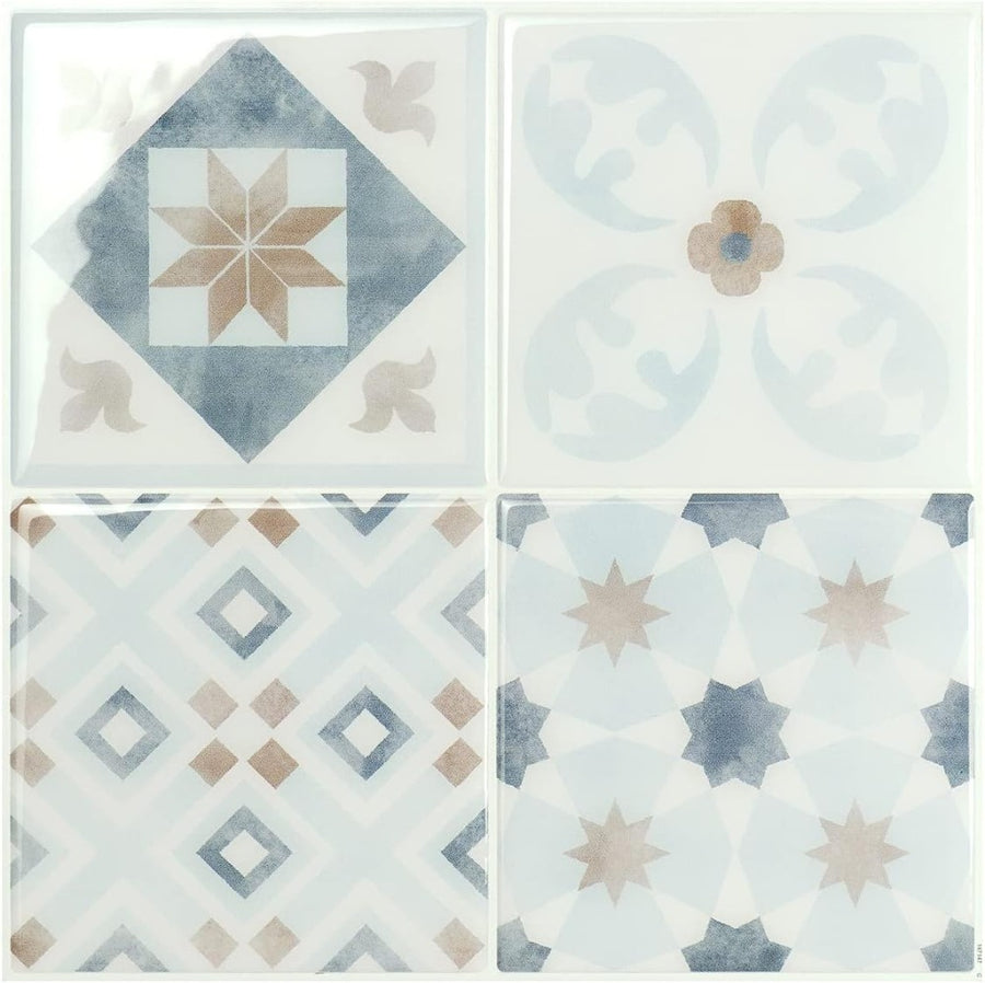 Parma Blue 3D Adhesive Peel and Stick Tile