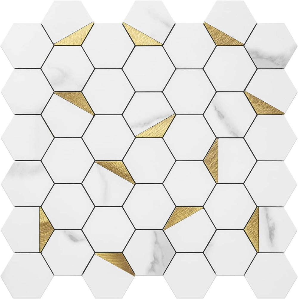 Hexagon Tile Peel and Stick Backsplash