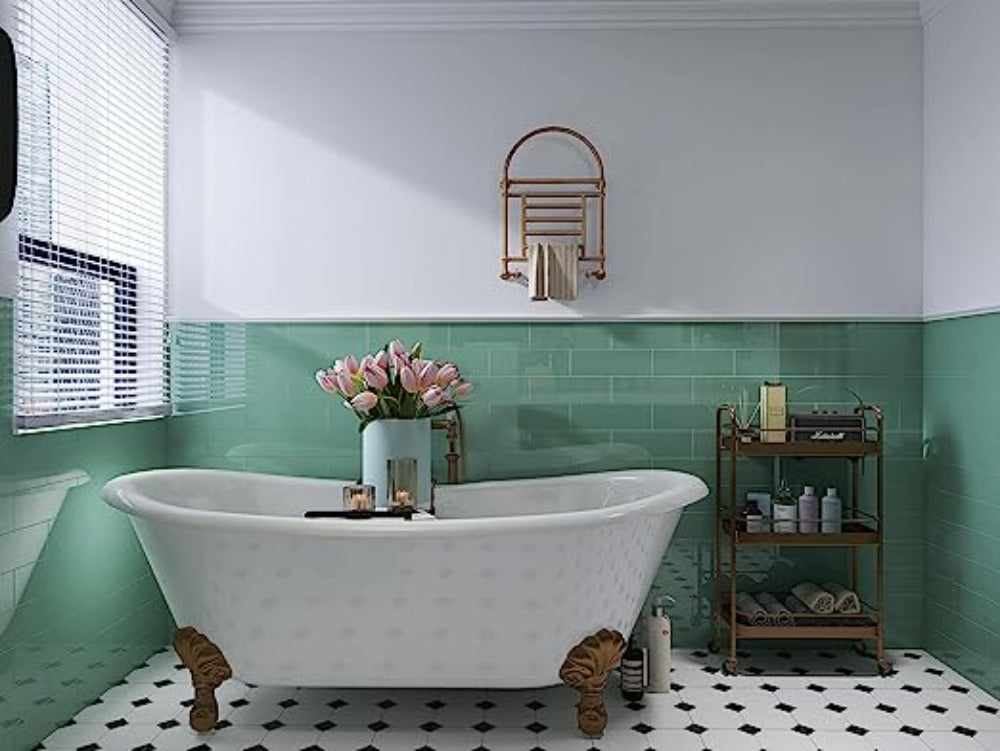 Subway Solid Color Backsplash Tiles For Bathroom