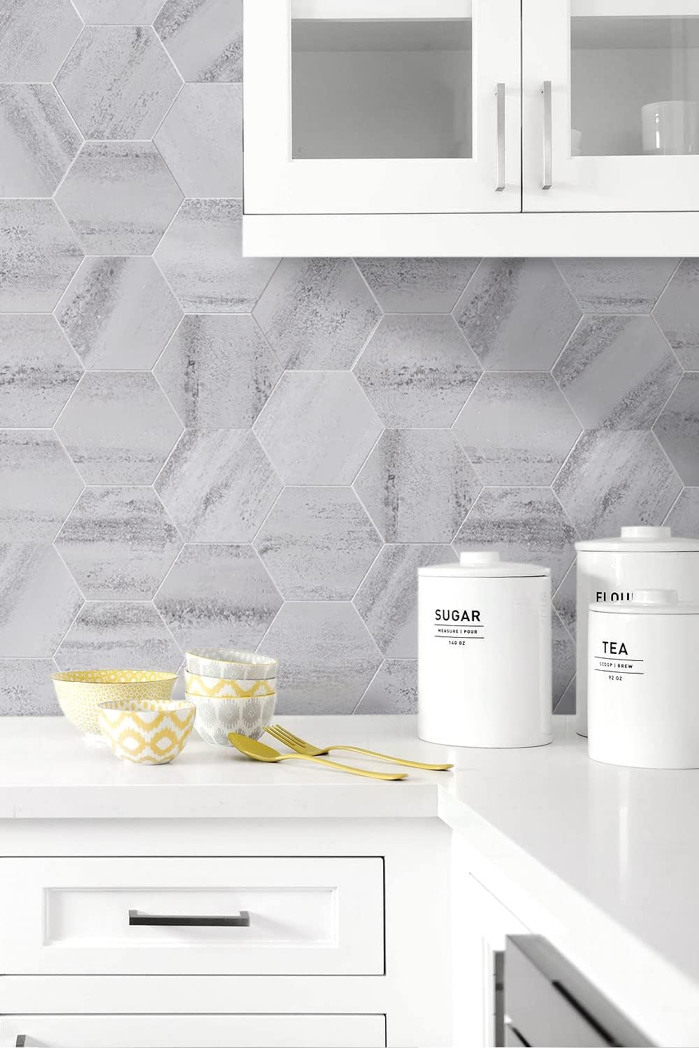 Hexagon Peel and Stick Tile for Kitchen