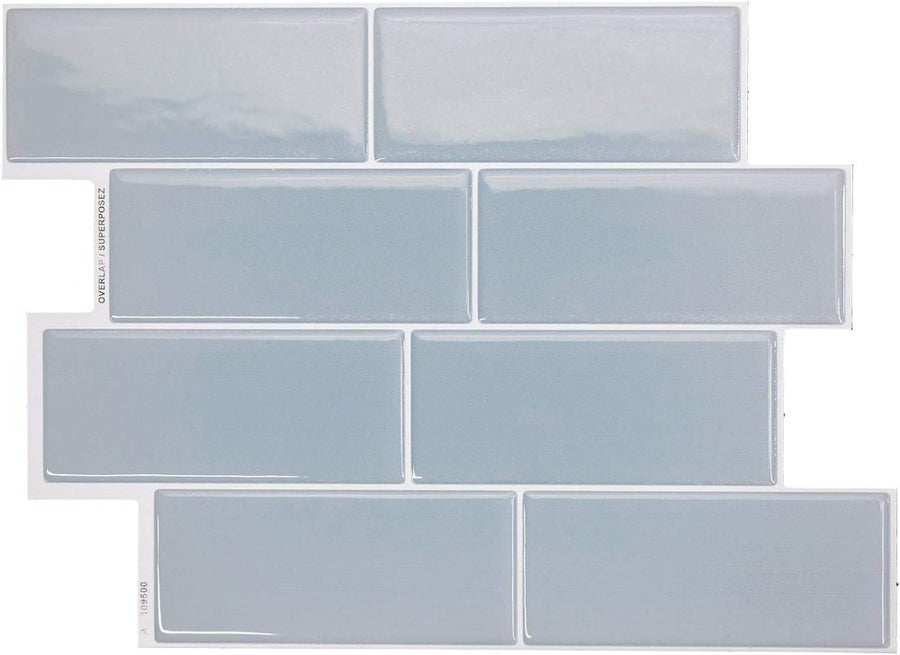Grey blue 3D Adhesive Peel and Stick Tile