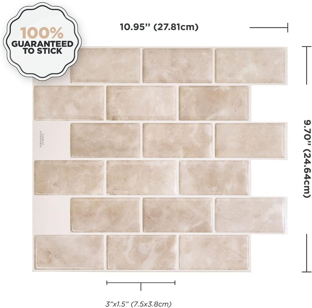 Peel and Stick Tile Backsplash Size