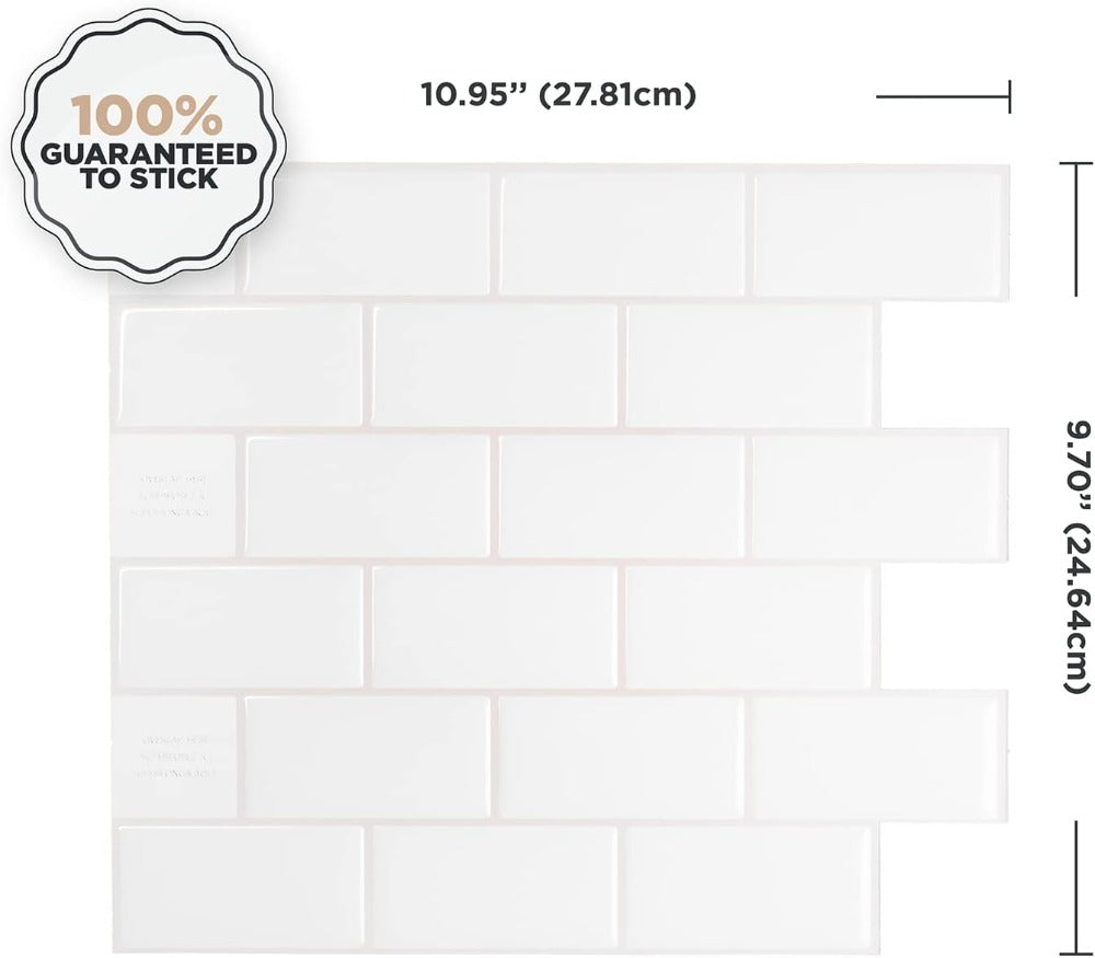 Peel and Stick Tile Backsplash Size