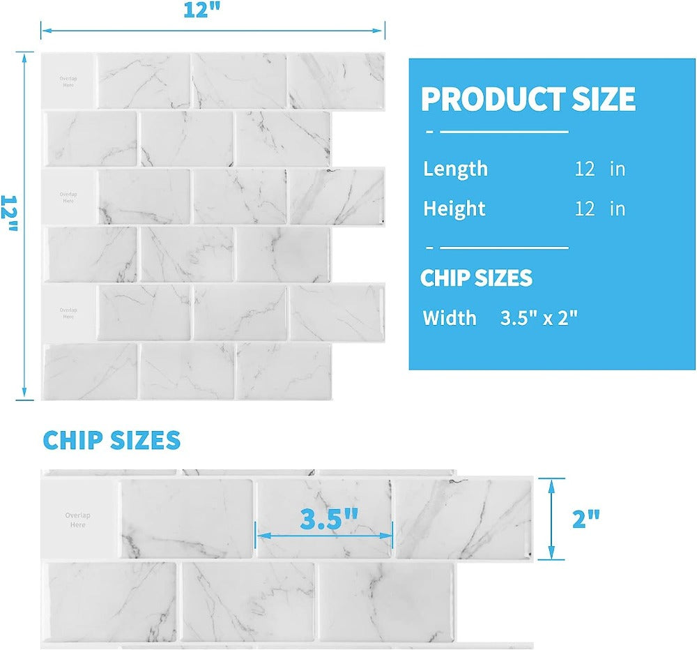Peel and Stick Tile Size