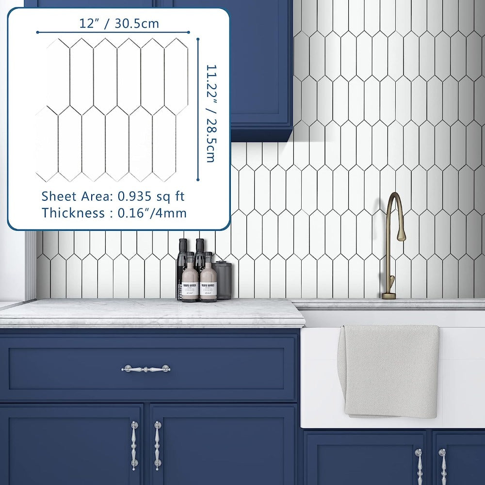Hexagon Peel And Stick Backsplash Tile For Bathroom