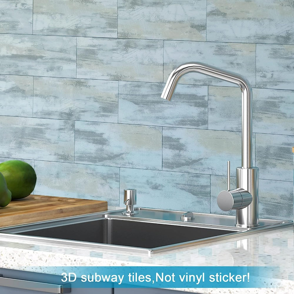 Califonia Blue Peel and Stick Tile Kitchen Backsplash Tiles For Kitchen