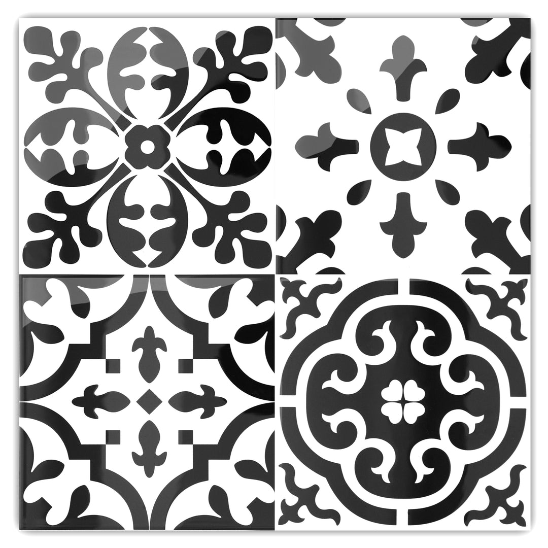 Black & White Collection Peel and Stick Tile